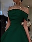billige Aftenkjoler-a-line aftenkjole elegant kjole formel rød grøn kjole gulvlængde kortærmet illusion hals satin med rynkede perler 2024