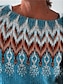 Χαμηλού Κόστους Πουλόβερ-γυναικείο πουλόβερ με λαιμόκοψη πουλόβερ πουλόβερ με ραβδώσεις πλεκτό ακρυλικό πλεκτό στάμπα φθινόπωρο χειμώνα κανονική εξωτερική καθημερινή έξοδος κομψό casual μαλακό μακρυμάνικο ριγέ στάμπα μπλε
