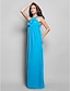 cheap Special Occasion Dresses-Sheath / Column Open Back Dress Formal Evening Floor Length Sleeveless High Neck Chiffon with Sash / Ribbon Beading Side Draping 2023