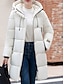 cheap Women&#039;s Puffer&amp;Parka-Women&#039;s Parka Long Puffer Coat Warm Heated Jacket Windproof Winter Coat with Pockets Street Hooded Outerwear Long Sleeve Fall