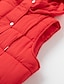 cheap Vest-Women&#039;s Winter Jacket Long Puffer Vest Fall Maillard Outdoor Street Daily Winter Fall Long Coat Regular Fit Windproof Warm Casual Jacket Sleeveless Solid Color Khaki Red White