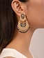 abordables Boucles d&#039;oreilles-1 paire de boucles d&#039;oreilles bohèmes pour femme turquoise quotidien plage alliage style vintage