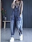 cheap Women&#039;s Overalls-Women&#039;s Overall Pocket Solid Color Square Neck Streetwear Street Daily Regular Fit Sleeveless Blue 070 small pocket Main picture color 070 S M L Fall