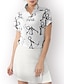 billige Designerkolleksjon-Dame POLO T-skjorte Hvit Kortermet Solbeskyttelse Topper Dame golfantrekk Klær Antrekk Bruk klær