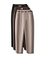 זול מכנסי שמלה לנשים-שמלת נשים מכנסיים פלנל פלנל ישר באורך מלא אופנה בגדי רחוב עבודה משרדית משמש שחור ש&#039; סתיו חורף
