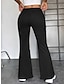 voordelige uitlopende legging-Dames uitlopende legging Hoge taille Volledige lengte Zwart Herfst