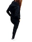 ieftine Costume din Două Piese-Pentru femei Hanorac cu Glugă Trening Seturi de pantaloni Culoare solidă În aer liber Casual Cordon Negru Manșon Lung Cald Sport Capișon Toamna iarna
