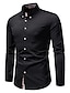 preiswerte Businesshemden für Herren-Herren Oberhemd Kragenhemd Knopfhemd Abstrakt Hochzeit Täglich Schwarz Weiß Wein Marineblau Langarm Bekleidung