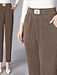 cheap Women&#039;s Dress Pants-Women‘s Skinny Corduroy Dress Pants Trousers Full Length Fashion Streetwear Outdoor Street Black Brown M L Fall Winter