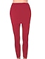 ieftine Leggings-Pentru femei Jambiere Talie Înaltă Lungime totală Roșu Claret Toamnă