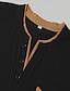 رخيصةأون قمصان رجالية عادية-رجالي قميص هينلي تي الأعلى سهل V رقبة شارع عطلة كم قصير جيب أمامي ملابس موضة مصمم أساسي