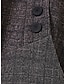 baratos calças sociais femininas-Vestido feminino trabalho lã flanela calças comprimento total moda streetwear escritório carreira puro preto-outono estilo 228 # listras largas xl 2xl outono inverno