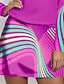 preiswerte Frauengolfkleidung-Damen Tennisrock Golfrock Blau Grün Rosenrot Sonnenschutz Tennisbekleidung Streifen Damen-Golfkleidung, Kleidung, Outfits, Kleidung