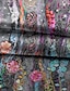 abordables Blusas y camisas de mujer-Mujer Camisa Blusa Floral Botón Estampado Casual Festivos Básico Manga Larga Escote en Pico Morado Primavera Otoño