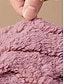 billiga Sovkläder till damer-fleece pyjamasset för kvinnor varm fluffig luddig ren färg plysch avslappnad komfort hemsäng flanell varm ventilerande lapel långärmad skjorta byxknappficka höst vinter rosa blå