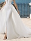 baratos Vestidos de Casamento-Vestidos de noiva simples a linha separa separa tribunal trem overskirts vestidos de noiva com cor sólida 2024