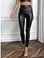 זול מכנסי נשים למסיבה-בגדי ריקוד נשים חותלות מותניים גבוהים באורך מלא שחור סתיו