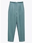 Недорогие женские классические брюки-Жен. Костюм Тощий Полиэстер Завышенная Полная длина Цвет бордо Осень