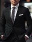 preiswerte Anzüge-Grau/Schwarz/Burgund/Blau Herren-Hochzeitsanzüge, einfarbig, zweiteilig, modisch, geschäftlich, formell, Übergröße, einreihig, einreihig, 2024