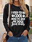 cheap Women&#039;s T-shirts-Women&#039;s T shirt Tee Letter Print Daily Weekend Fashion Long Sleeve Round Neck Black Spring &amp;  Fall