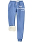 abordables bas graphiques-Femme Joggings Pantalon Jogger Poche Imprimer Taille Haute Toute la longueur Bleu transparent Automne hiver