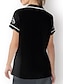 olcso Tervező kollekció-Női POLO trikó Fekete Rövid ujjú Napvédő Felsők Női golffelszerelések ruhák ruhák, ruházat