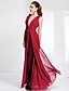 cheap Special Occasion Dresses-Sheath / Column Celebrity Style Dress Formal Evening Military Ball Floor Length Sleeveless Plunging Neck Chiffon with Draping Flower 2023