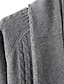 Недорогие мужской пуловер-свитер-Муж. Пуловер Свитер Свитер с высоким воротом Укороченный свитер Вязаный свитер Рельефный узор Кабель Вязать Обычный кнопка Трикотаж Полотняное плетение Хомут Сохраняет тепло Современный современный