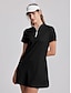 cheap Women&#039;s Golf Clothing-Women&#039;s Golf Dress Dark Grey Khaki Sleeveless Sun Protection Tennis Outfit Ladies Golf Attire Clothes Outfits Wear Apparel