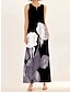 cheap Print Dresses-Women&#039;s Casual Dress Tank Dress Floral Butterfly Pocket Print Split Neck Long Dress Maxi Dress Daily Vacation Sleeveless Fall Winter