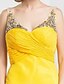 Χαμηλού Κόστους Βραδινά Φορέματα-Τρομπέτα / Γοργόνα Ανοικτή Πλάτη Χοροεσπερίδα Επίσημο Βραδινό Στρατιωτικός Χορός Φόρεμα Λουριά Αμάνικο Ουρά Σιφόν με Χιαστί Χάντρες 2020
