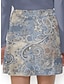 abordables Colección de diseñador-Mujer Falda de tenis falda de golf Azul vaquero Rosa Azul Protección Solar Ropa de tenis Floral Ropa de golf para damas Ropa Trajes Ropa Ropa