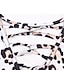 baratos Tops básicos de mulher-Mulheres Camisa Social Blusa Leopardo Bloco de cor Casual Imprimir Branco Manga Longa Moda Decote V Primavera &amp; Outono