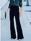 abordables pantalons de fête pour femmes-Femme L&#039;éxtremité inferieur de la cloche Pantalon Taille haute Toute la longueur Vert translucide Automne