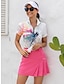 olcso Tervező kollekció-Női POLO trikó Fehér Rövid ujjú Napvédő Felsők Batikolt Női golffelszerelések ruhák ruhák, ruházat