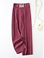 abordables pantalons habillés pour femmes-Femme pantalon de costume Ample Polyester Taille haute Toute la longueur Rouge orangé Automne