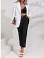 cheap Women&#039;s Blazer&amp;Suits-Women&#039;s Blazer Outdoor Button Letter Warm Fashion Regular Fit Outerwear Long Sleeve Fall Black S