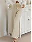 cheap Wide Leg &amp; High Waisted-Women&#039;s Wide Leg Pants Trousers Corduroy High Waist Full Length Apricot Fall