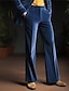 preiswerte Anzughose-Herren Anzughosen Ausgestellte Hosen Hose Hosen Anzughose Samthose Tasche Glatt Komfort Geschäft Täglich Festtage Modisch Schick &amp; Modern Armeegrün Blau