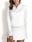 economico Abbigliamento da golf femminile-Per donna POLO Nero Bianco Blu Manica lunga Protezione solare Superiore Autunno Inverno Abbigliamento da golf da donna Abbigliamento Abiti Abbigliamento