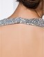 cheap Special Occasion Dresses-Sheath / Column Open Back Dress Formal Evening Sweep / Brush Train Short Sleeve Jewel Neck Sequined with Sequin 2023