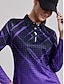 cheap Designer Collection-Women&#039;s Golf Polo Shirt Purple Long Sleeve Sun Protection Top Fall Winter Ladies Golf Attire Clothes Outfits Wear Apparel
