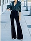 abordables pantalons de fête pour femmes-Femme L&#039;éxtremité inferieur de la cloche Pantalon Taille haute Toute la longueur Vert translucide Automne