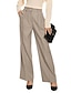 tanie damskie spodnie wizytowe-Damskie Garnitury Spodnie szerokie nogawki Wysoka talia Pełna długość Jasnoniebieski Jesień