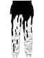 cheap Men&#039;s Printed Sweatpants-Gradual Casual Men&#039;s 3D Print Sweatpants Joggers Pants Trousers Outdoor Street Casual Daily Polyester Black S M L Mid Waist Elasticity Pants