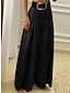 abordables pantalons habillés pour femmes-Femme pantalon de costume Polyester Plein Noir Kaki Elégant Taille haute Toute la longueur Travail Plein Air Hiver Automne