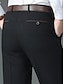 billige Kjole bukser-Herre Pæne bukser Bukser Suit Bukser Lomme Vanlig Komfort Åndbart udendørs Daglig I-byen-tøj Mode Afslappet Sort Mørkeblå