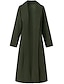 cheap Women&#039;s Coats &amp; Trench Coats-Women&#039;s Long Coat Overcoat Open Front Trench Coat Warm Winter Coat Long Sleeve with Pockets Oversize Black Army Green Gray