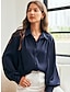 cheap Designer Tops-Women&#039;s Charlotte Satin Buttondown Shirt
