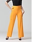 cheap Women&#039;s Dress Pants-Women&#039;s Dress Pants Wide Leg Polyester High Waist Full Length Wine Fall